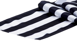 Black stripes table runner
