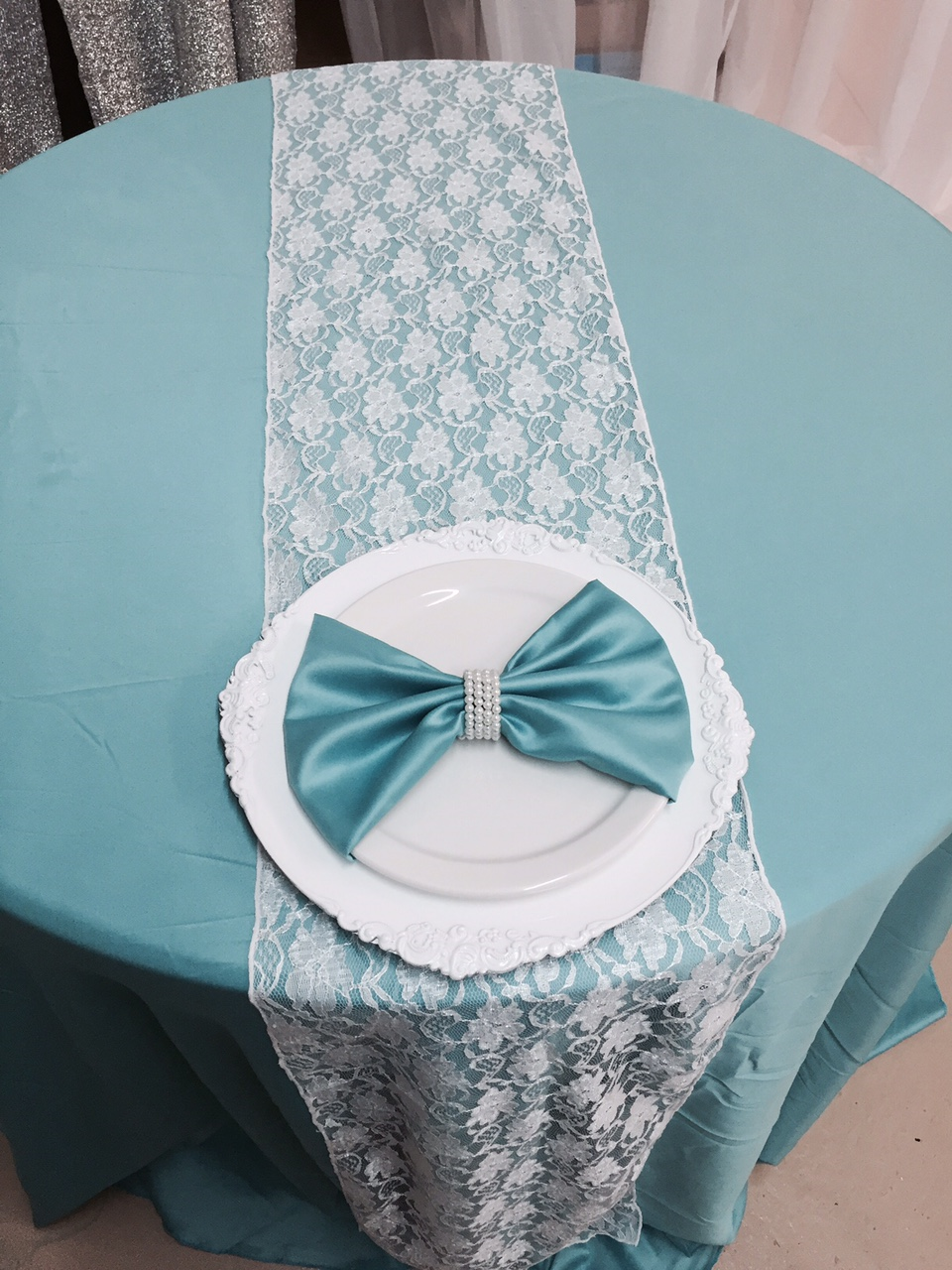 Chemin de tables Tiffany Bleu