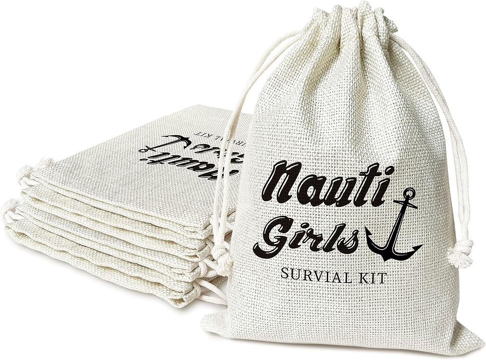 Nauti Girls Survival Kit Hangover Bags for Bachelorette Party