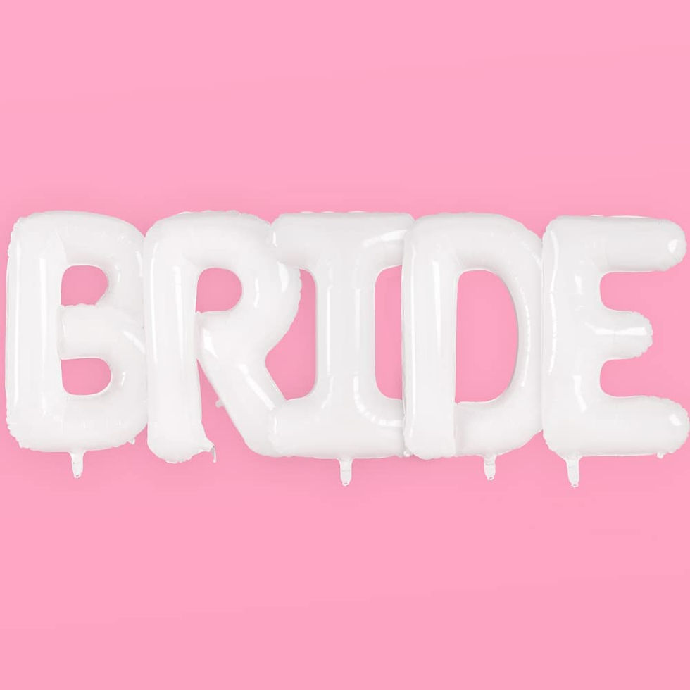 Jumbo BRIDE Balloon Set for Bride on Cloud 9 Party
