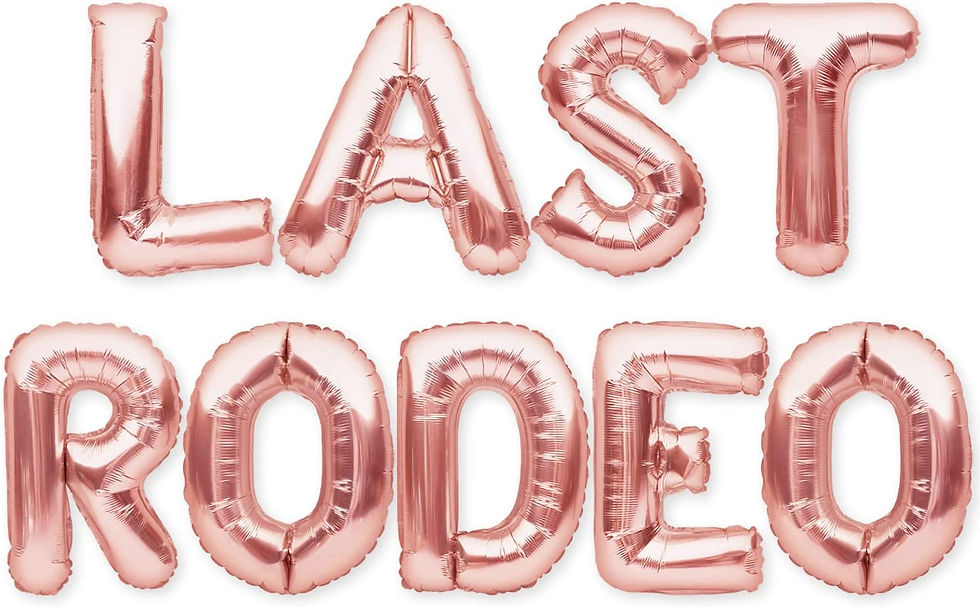 Rose Pink Last Rodeo Foil Balloon Letters