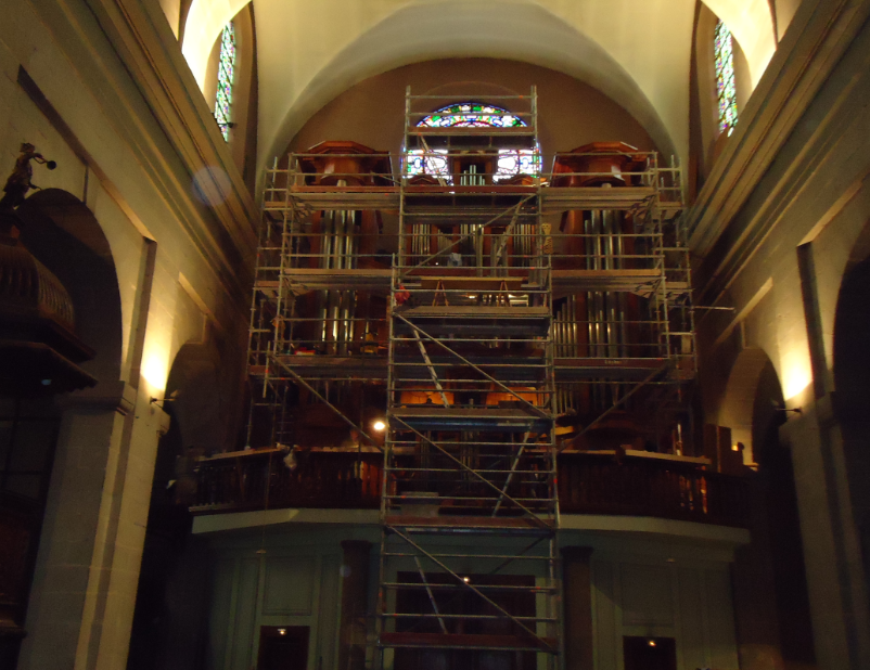 Eglise St Louis - Echafaudage orgue