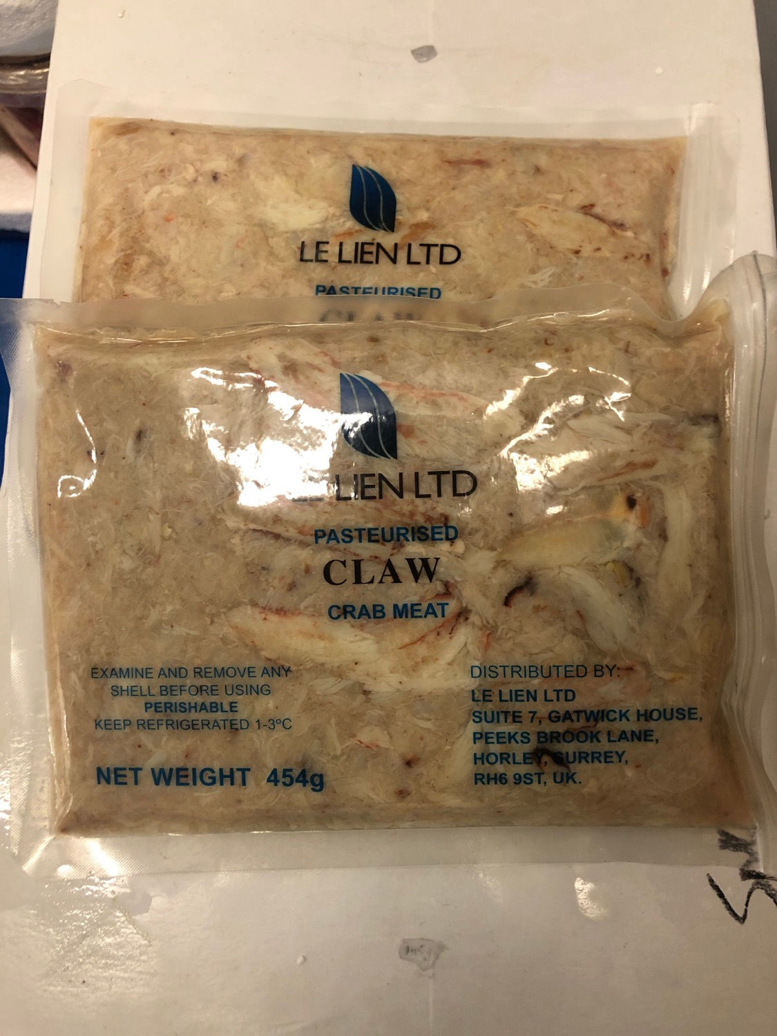 Pasteurised Crab Claw Meat