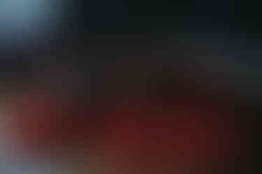 Boudoir with red wings lying on studio floor