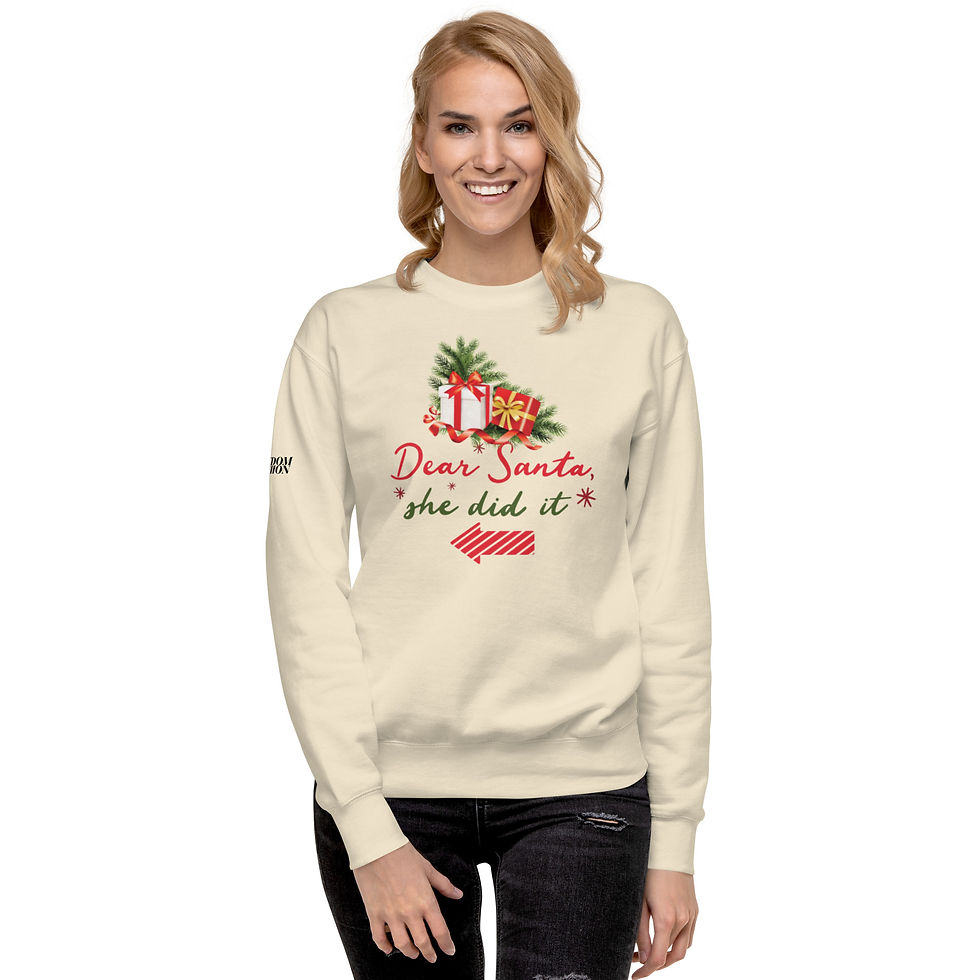 Thumbnail: Dear Santa She Did It Freedom & Fashion Unisex Premium Sweatshirt