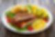 Schab grillowany z boczkiem i cebulką konfitowaną i ziemniakami