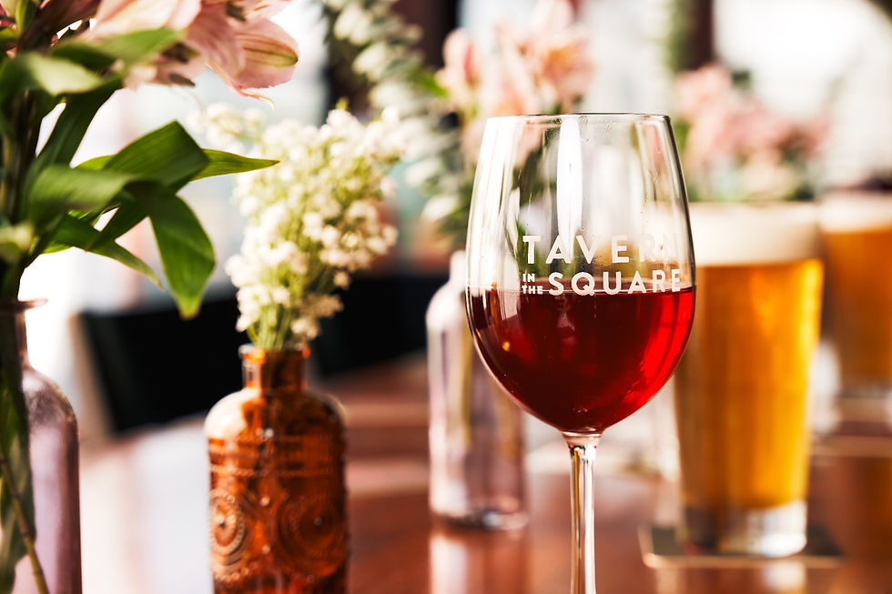 Large wine and beverage selections at Tavern in The Square