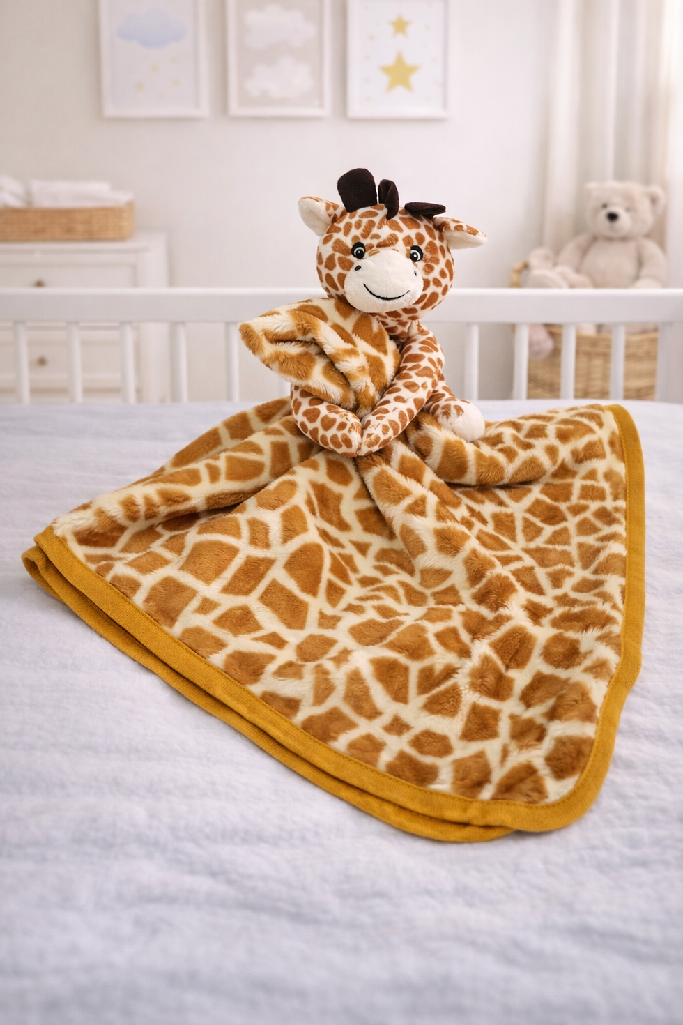 Miniatura: KIT PELÚCIA GIRAFA SAFARI + cobertor neutro
