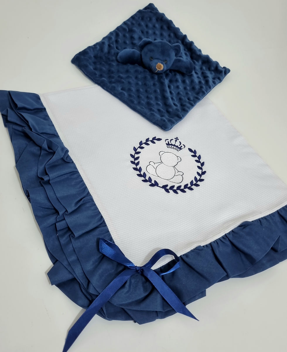 Miniatura: KIT PRESENTE, NANINHA URSO pipoca + manta piquê 