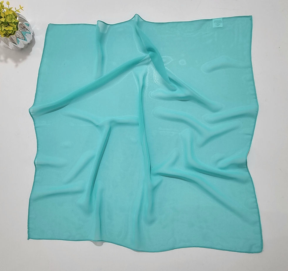 Miniatura: LENÇO médio verde água liso