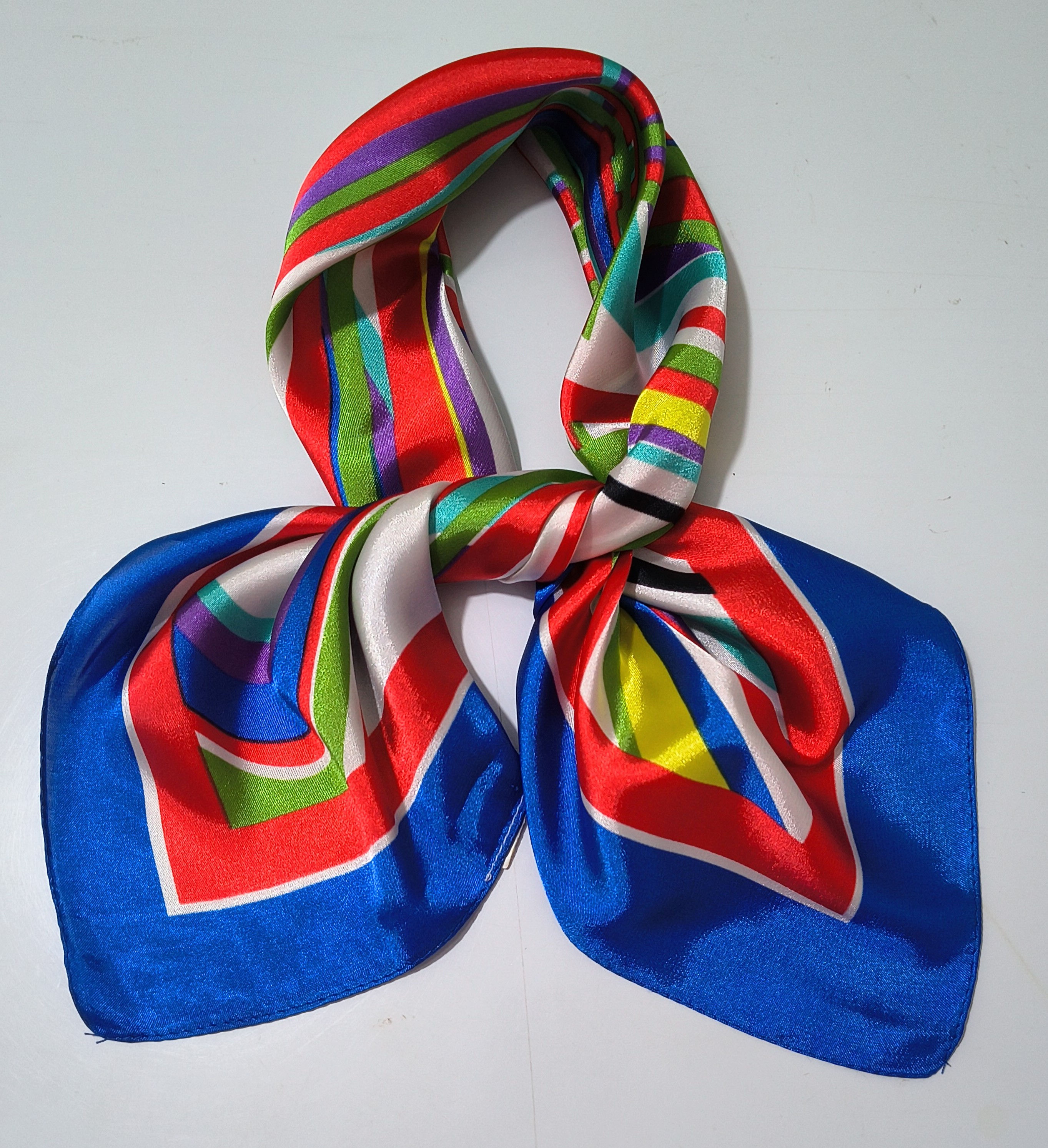 LENÇO listras azul vermelho