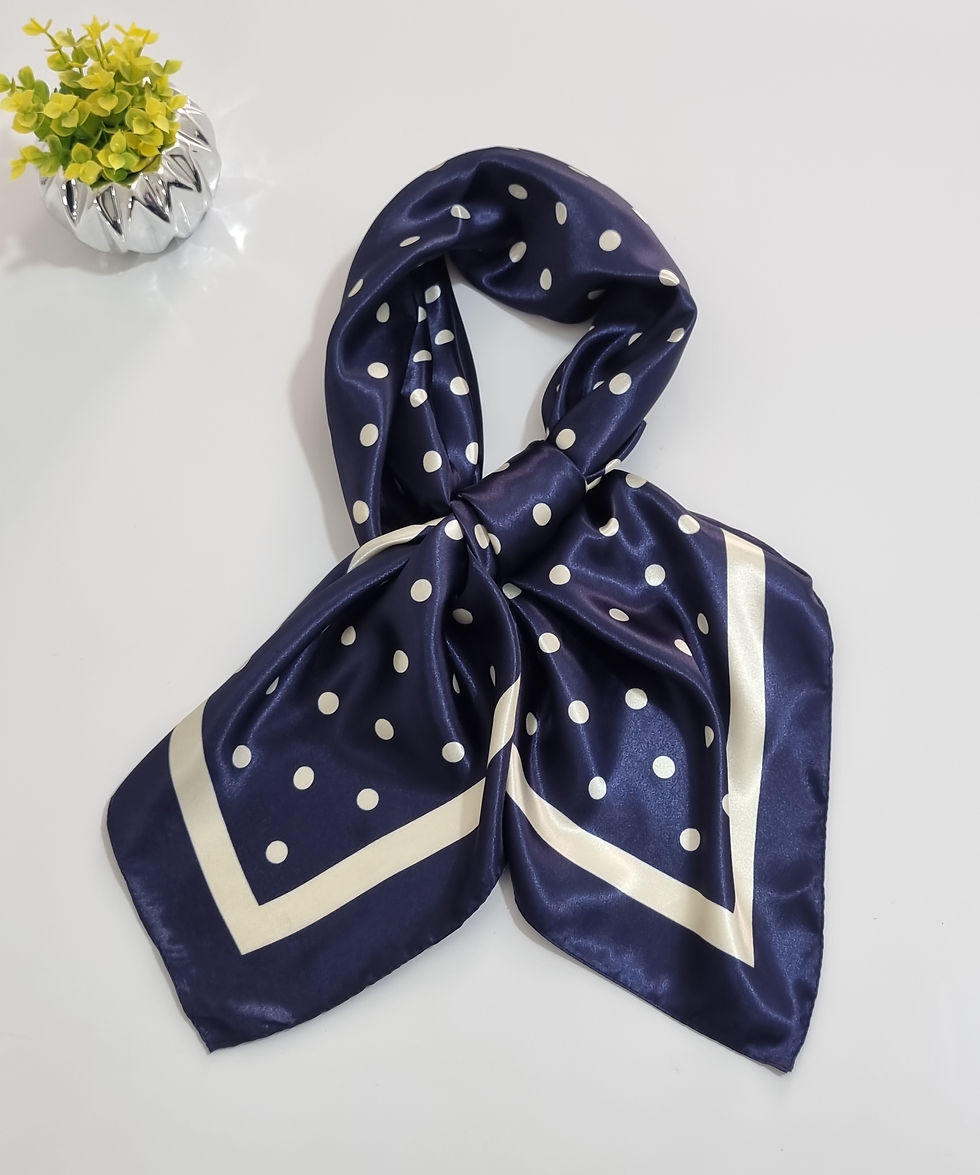 LENÇO grd. Poá bolinhas marinho