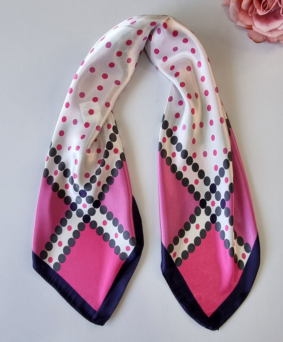 Miniatura: LENÇO pequeno 60x60 poá rosa pink