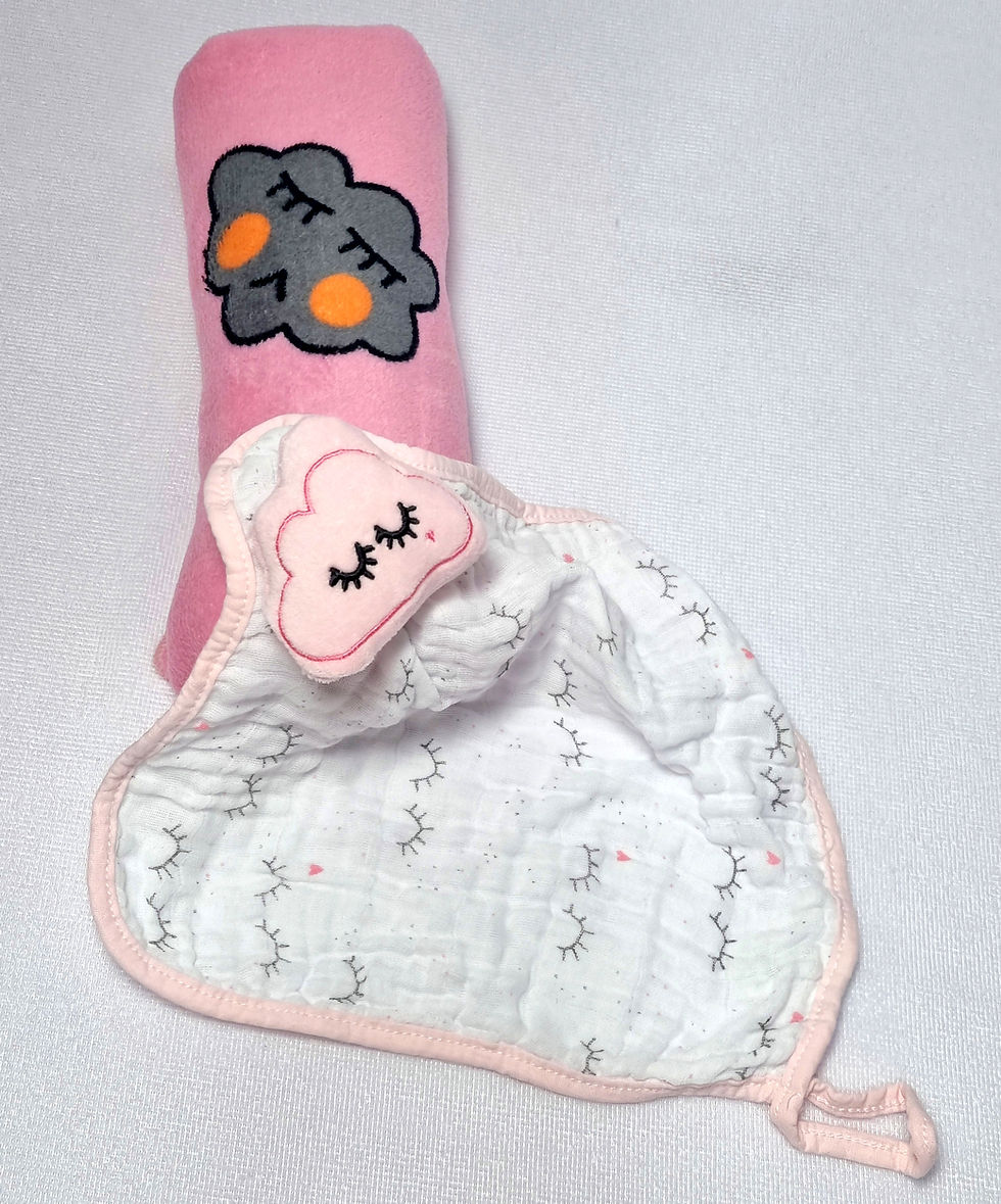 Miniatura: KIT naninha nuvem rosa + manta pink