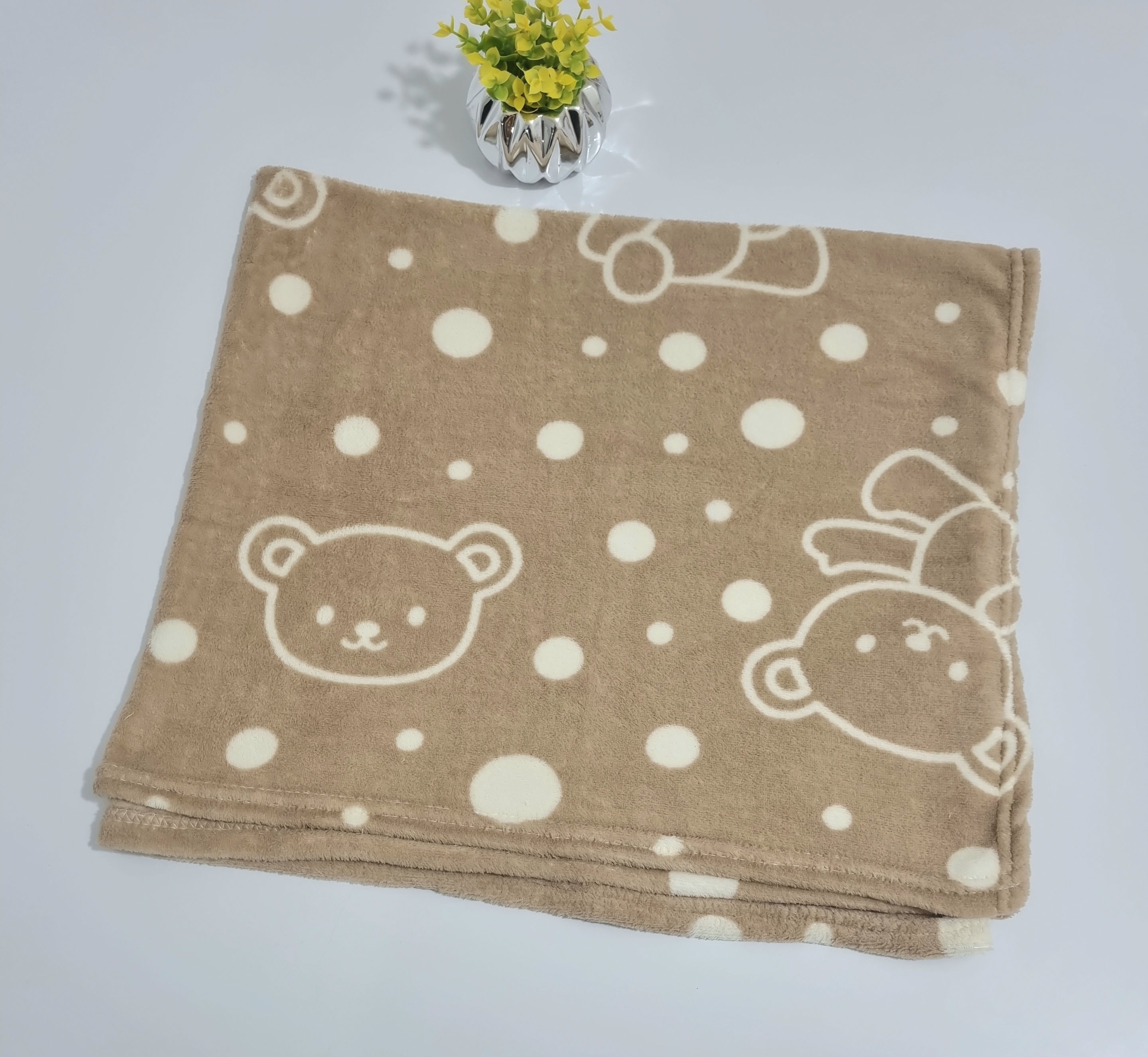 Cobertor manta urso neutro