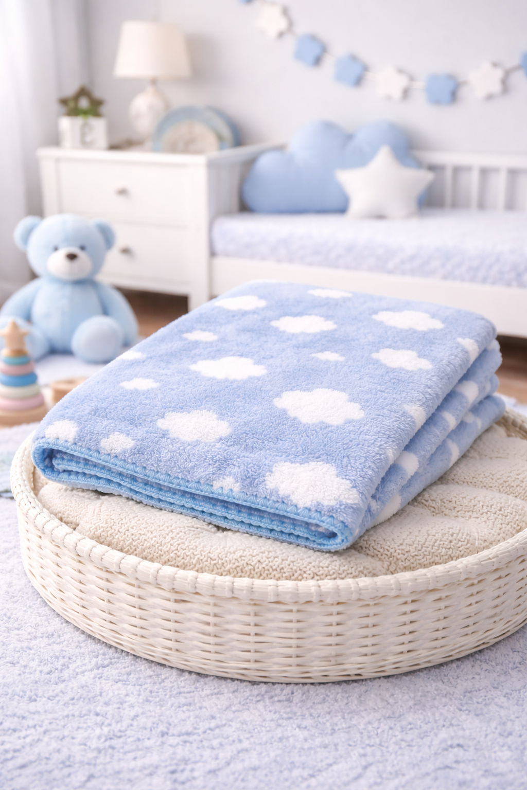 Manta cobertor nuvens