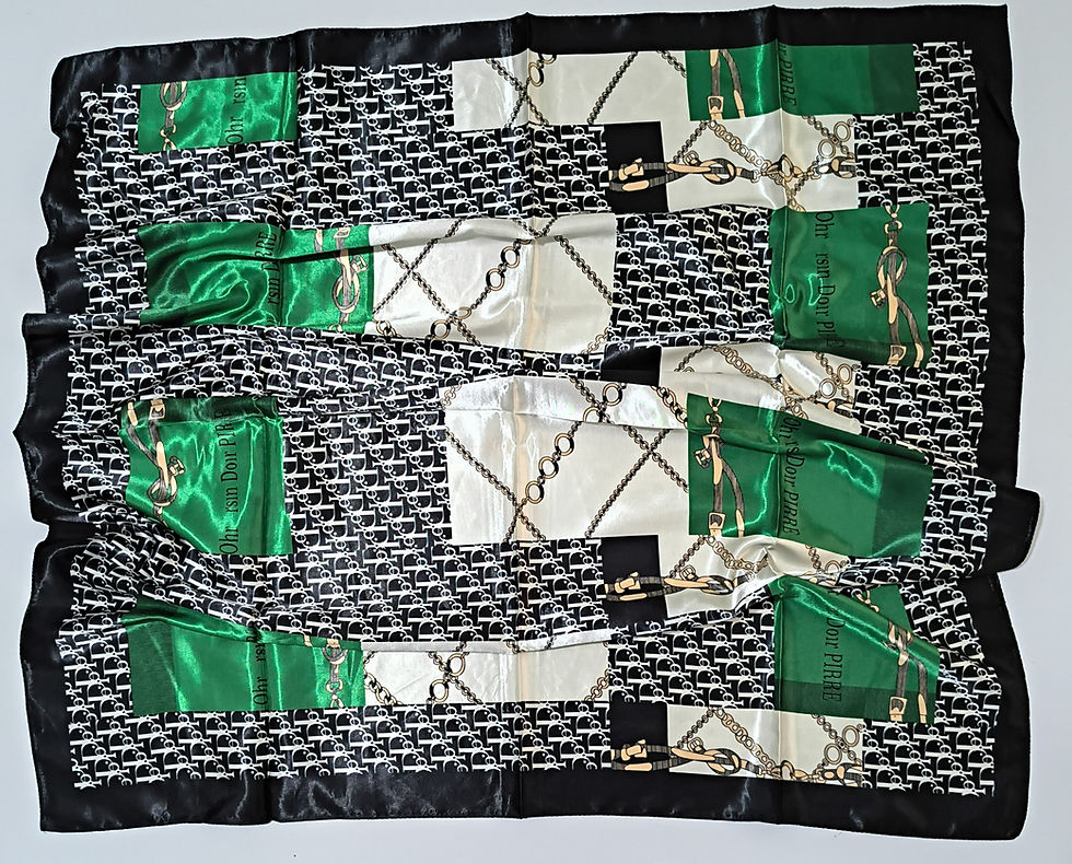 Miniatura: LENÇO Glamour preto verde