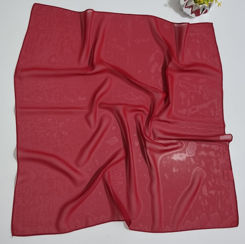 Miniatura: LENÇO médio vermelho cereja liso