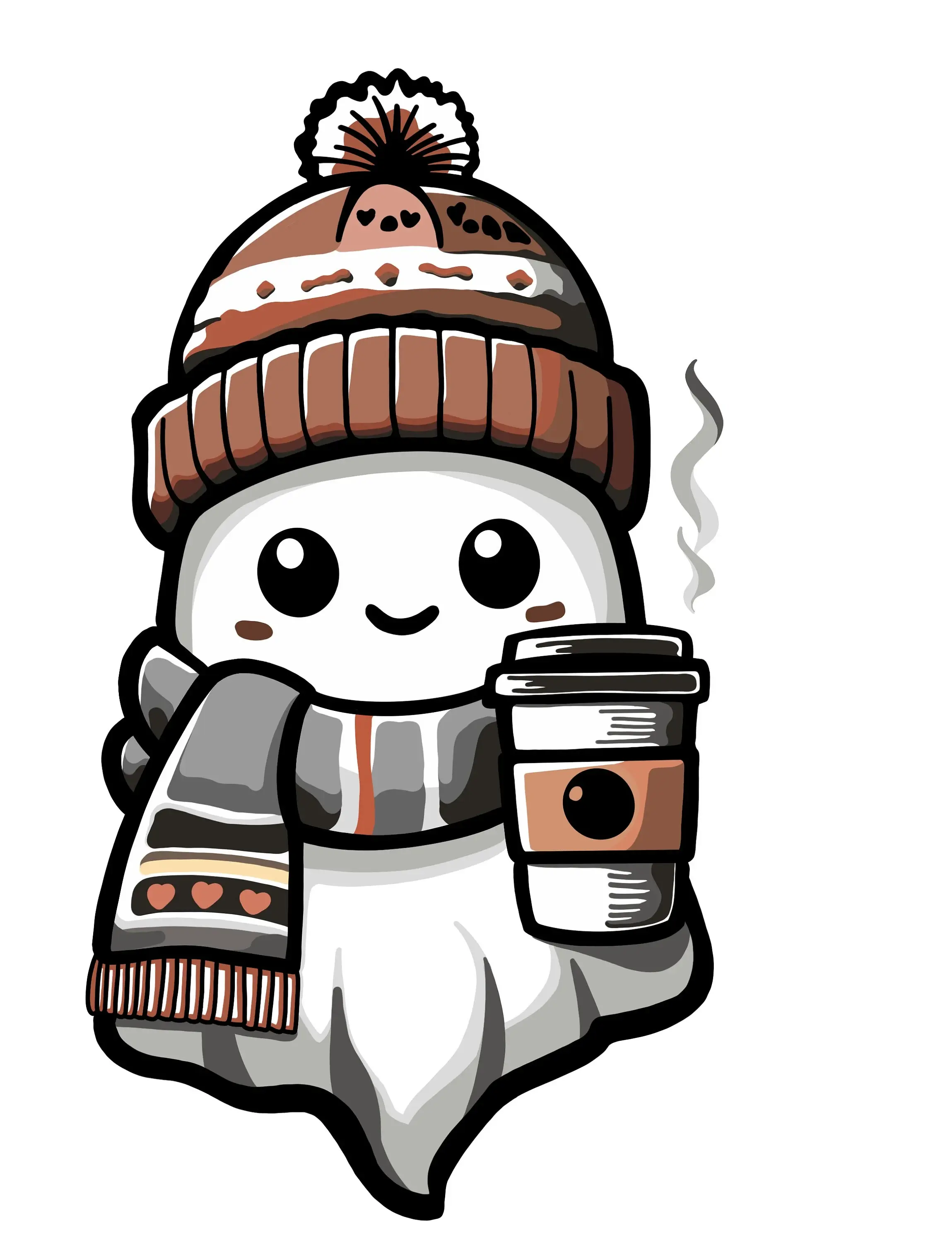 Cozy Fall Ghost – PNG Digital Download