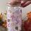 Thumbnail: Fall Pink Glass Tumbler | Pumpkin, Leaves & Coffee Design, Bamboo Lid