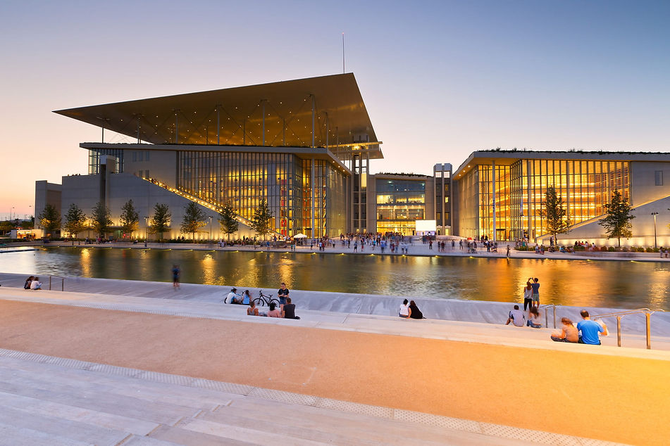 The Stavros Niarchos Foundation in Athens Shiny Greece