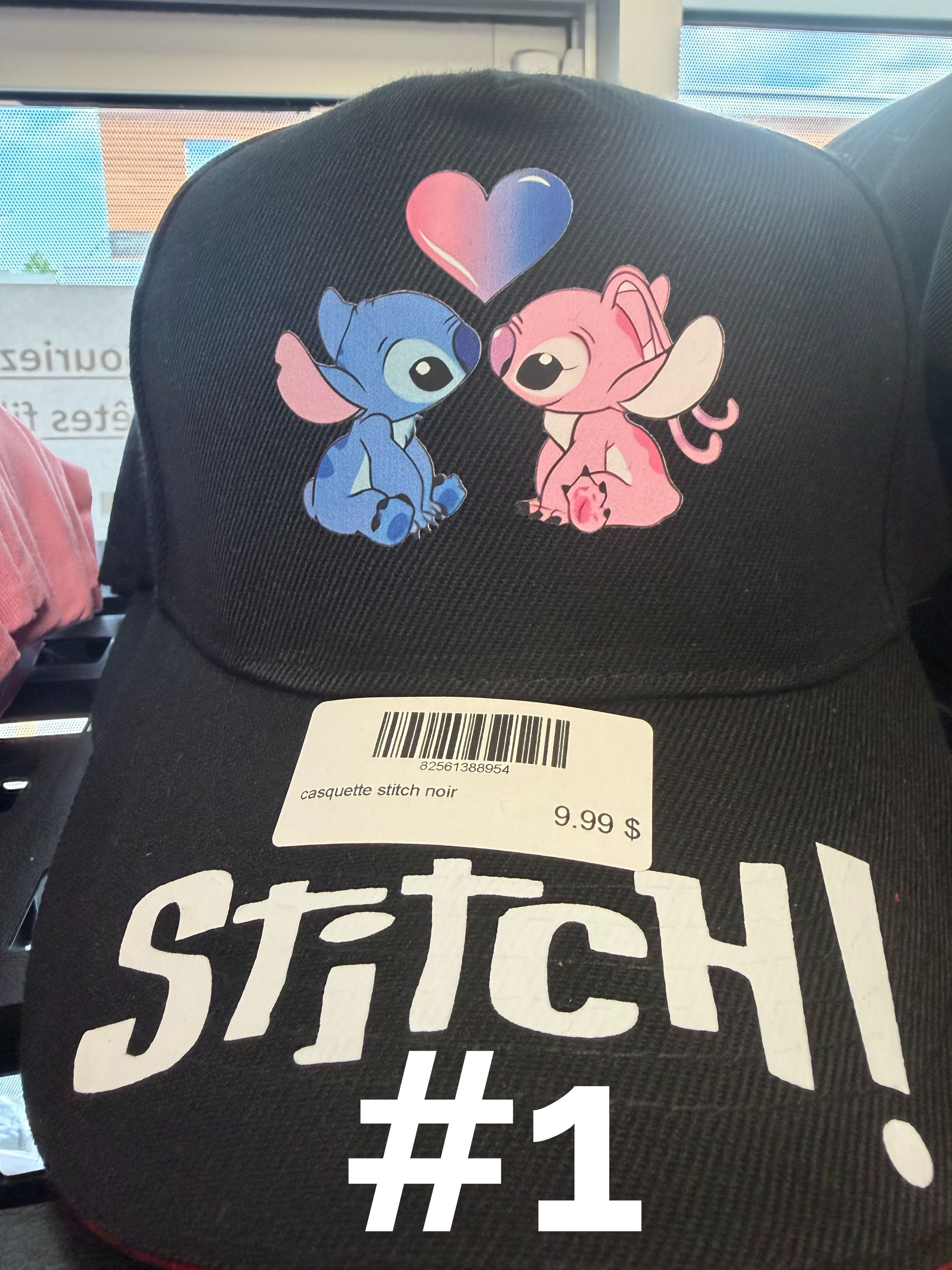 Casquette Stitch noir 4 modèles