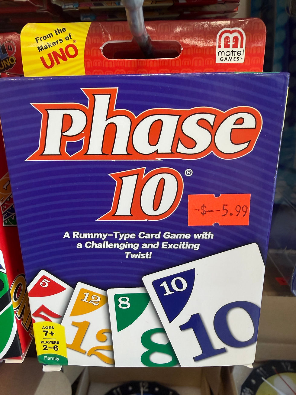 Miniature : jeux UNO Mario Bros, Harry Potter, Minecraft, Pat Patrouille, Labubu, Phase10