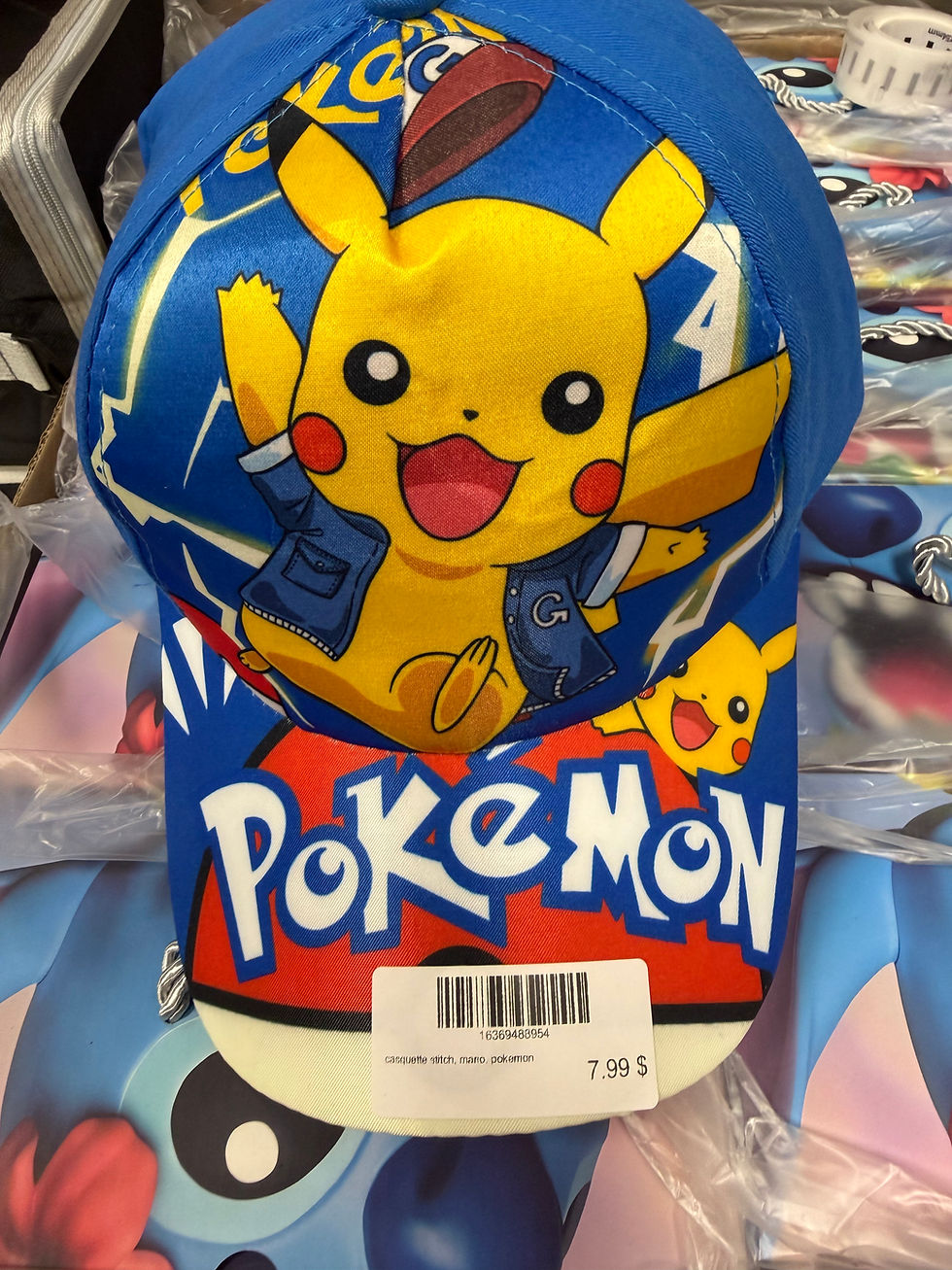 Miniature : Casquette Stitch, Pokemon, Mario Bros