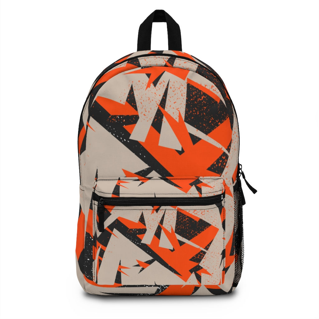 Orange Pattern Backpack
