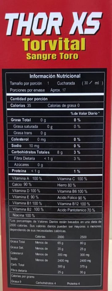 Miniatura: THOR XS  TORVITAL (sangre toro)