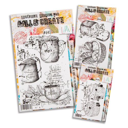 Hot Drinks, Baked Happiness & Cupcakes 643 645 646 1 x A5, 1 xA6