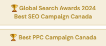 Global Search Awards 2024 best canadian seo campaign and best canadian PPC campaign
