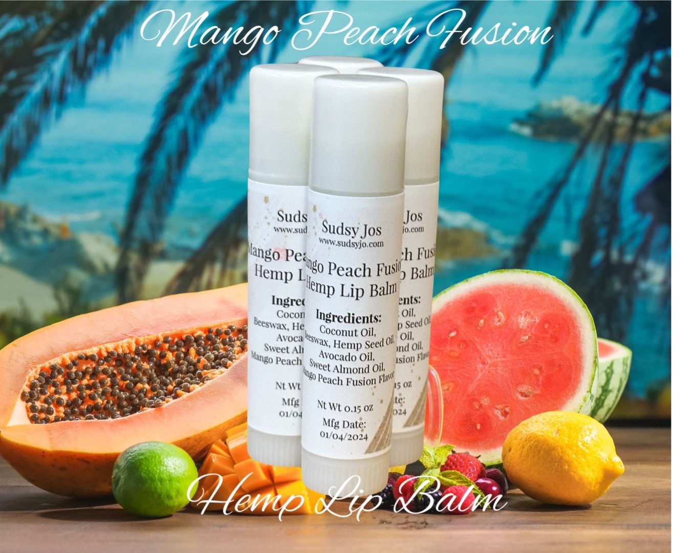 Mango Peach Fusion Hemp Lip Balm
