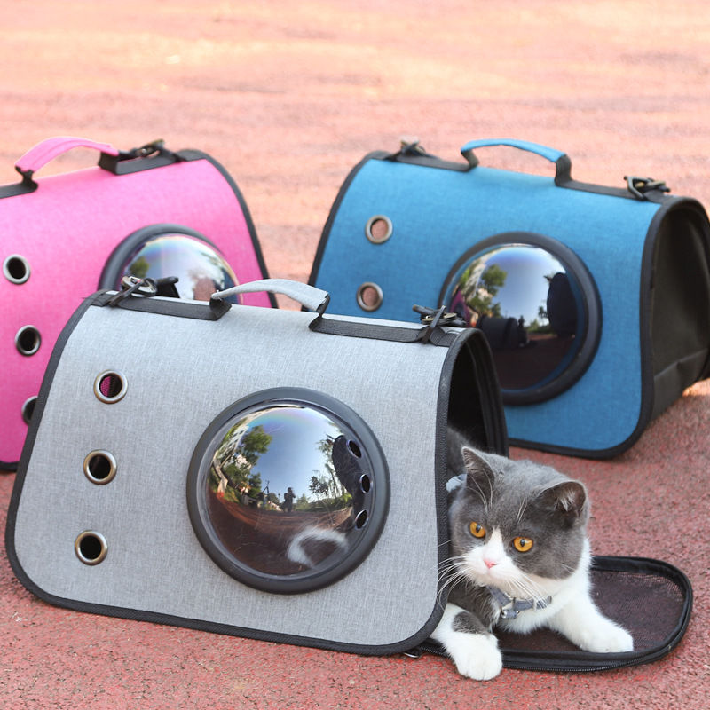 Thumbnail: Foldable Cat Backpack with Breathable Mesh Design