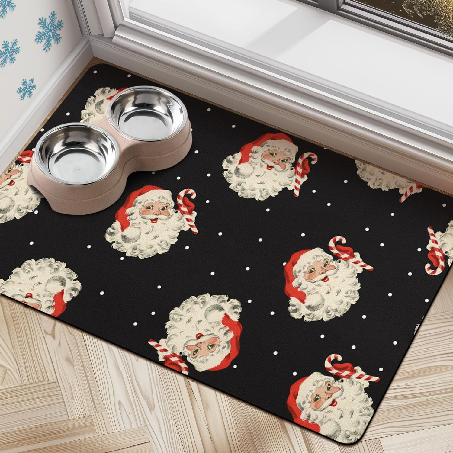 Dog Cat Food Mats for Floors Absorbent Dog Bowl Mats for Food and Water Quick Dr