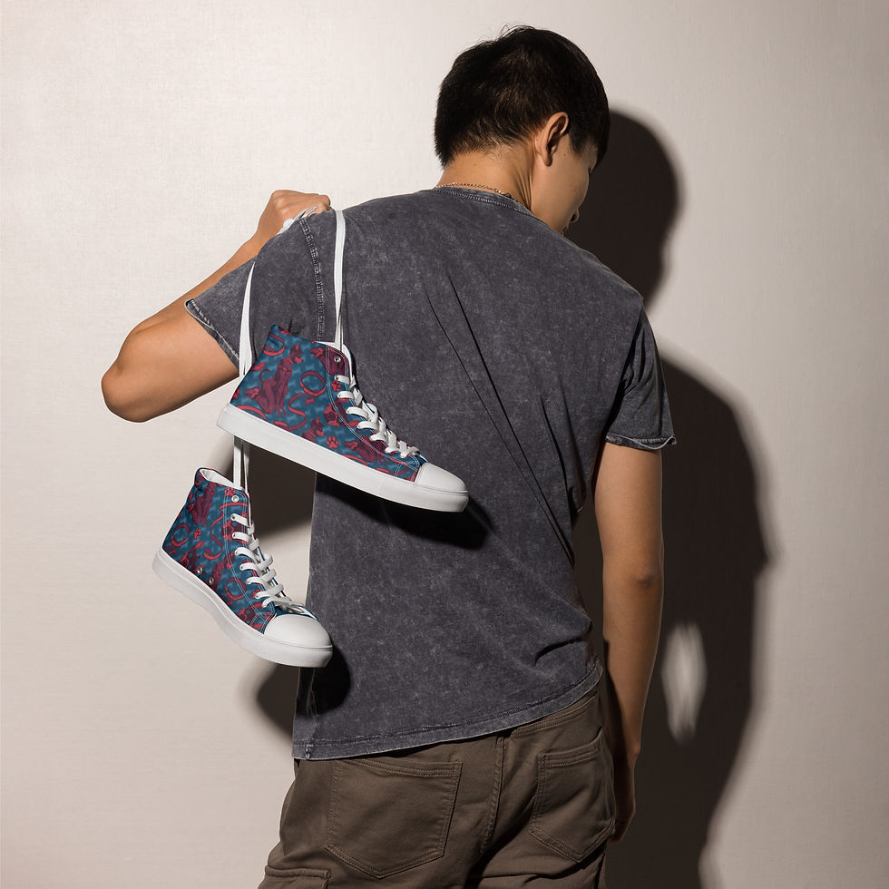 Thumbnail: Men’s High Top Pup Canvas Shoes