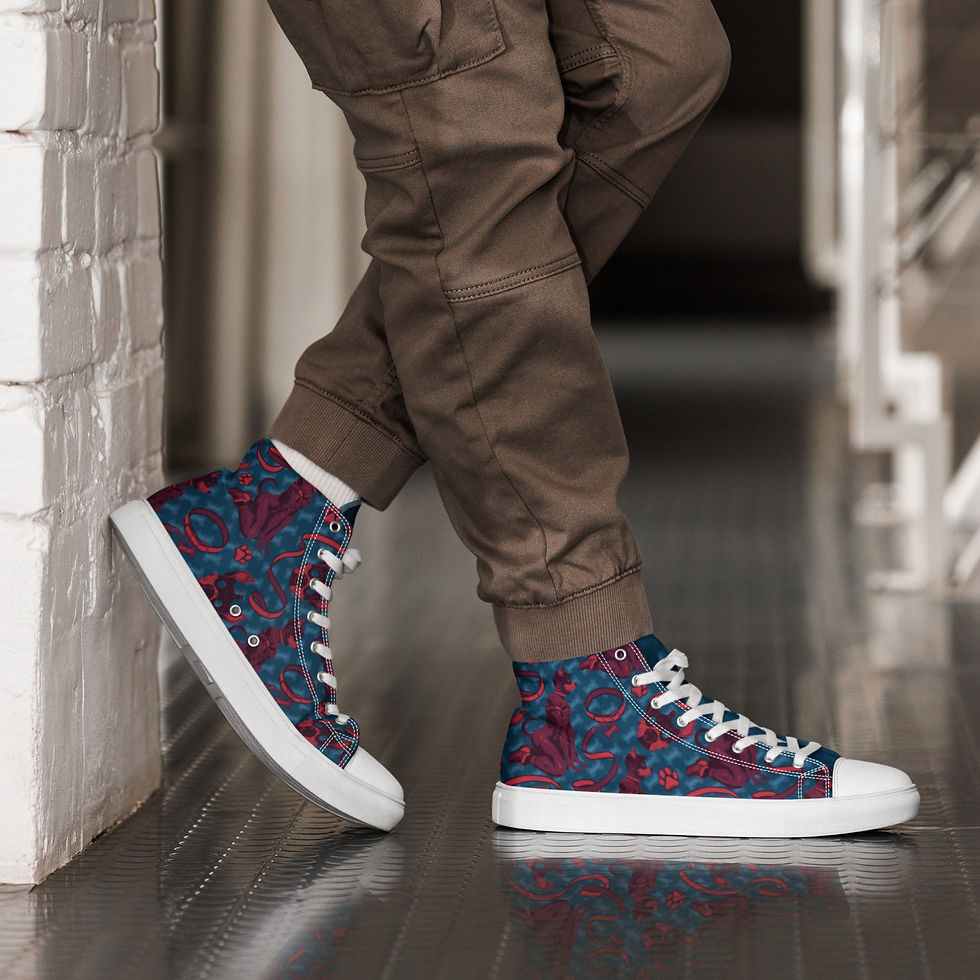 Thumbnail: Men’s High Top Pup Canvas Shoes