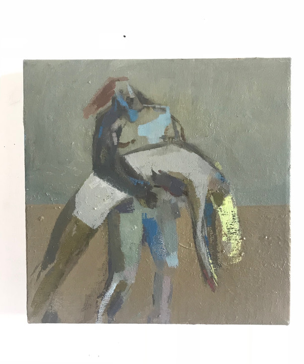 The Death of Hector , oil on canvas , 25 cm x 25 cm