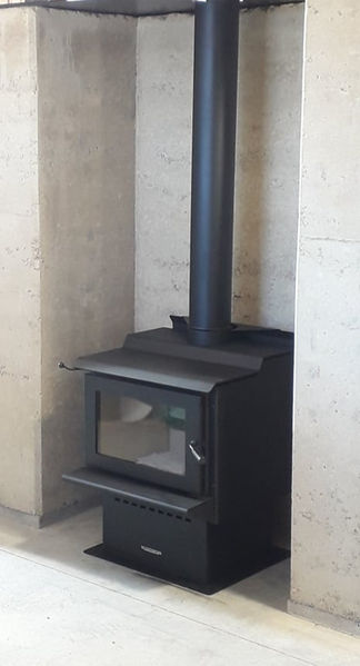a finished wood burner installation in wanaka, New Zealand by Southern Lakes Fire and Chimney Service