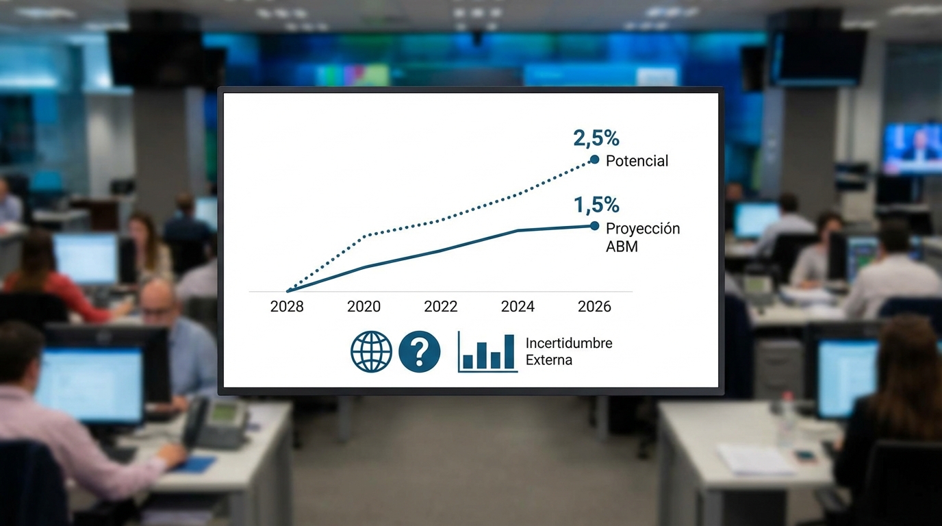 Crecimiento del PIB mexicano repuntaría a 1.5% en 2026, por debajo del potencial según la ABM