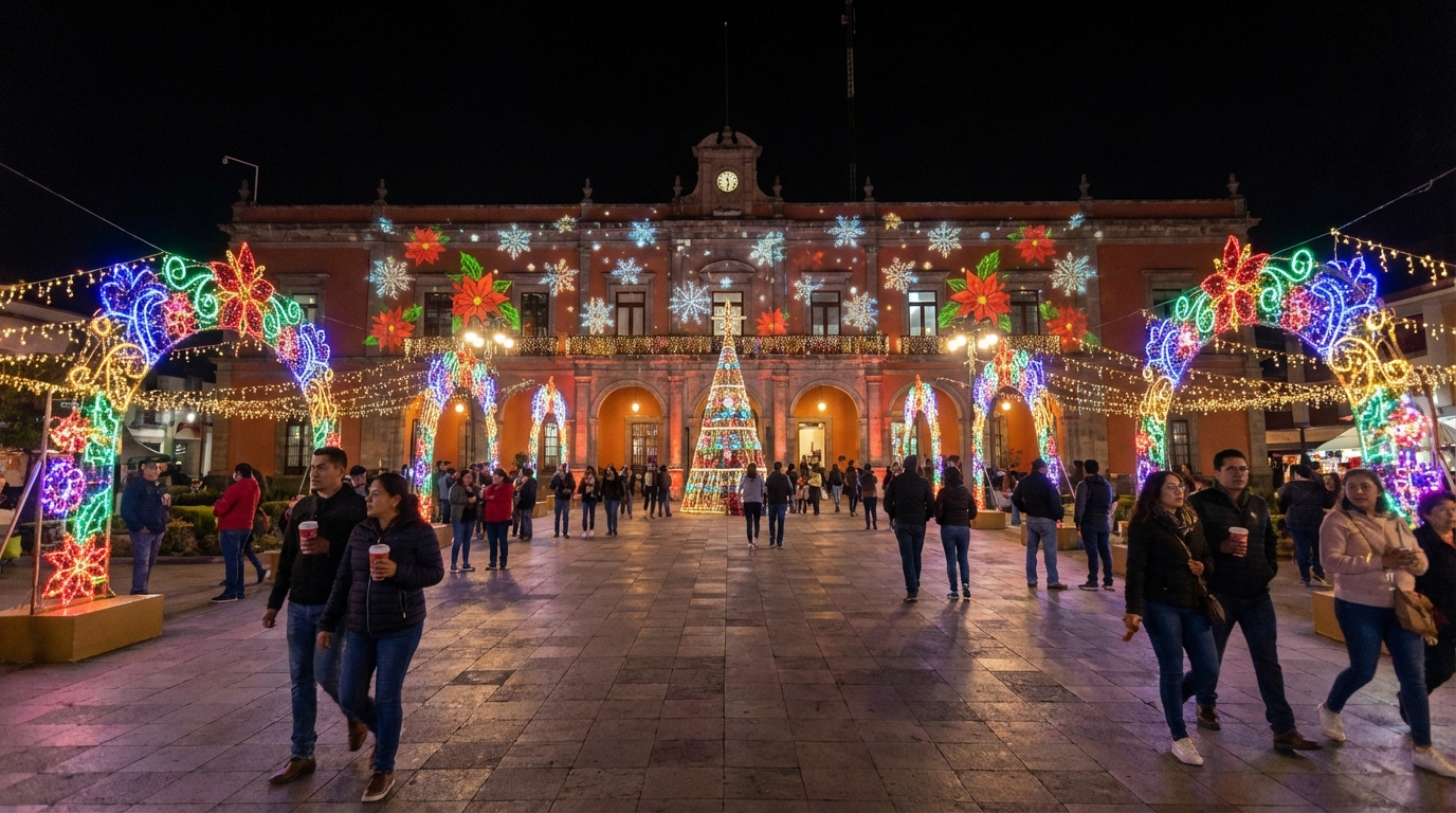 Festival Navidad Toluca 2025 inicia con luces, conciertos y actividades familiares en el Estado de México
