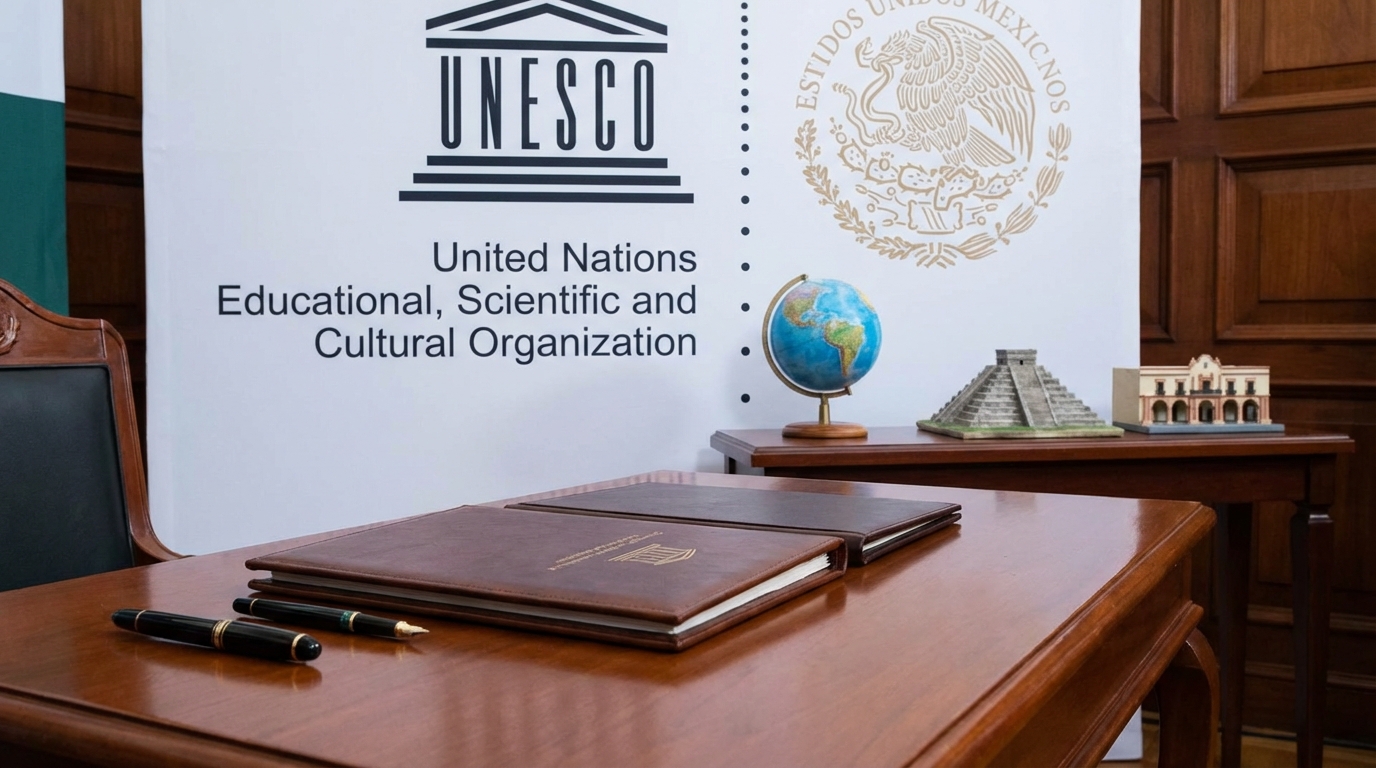 México y UNESCO firman estrategia conjunta para salvaguardar patrimonio cultural