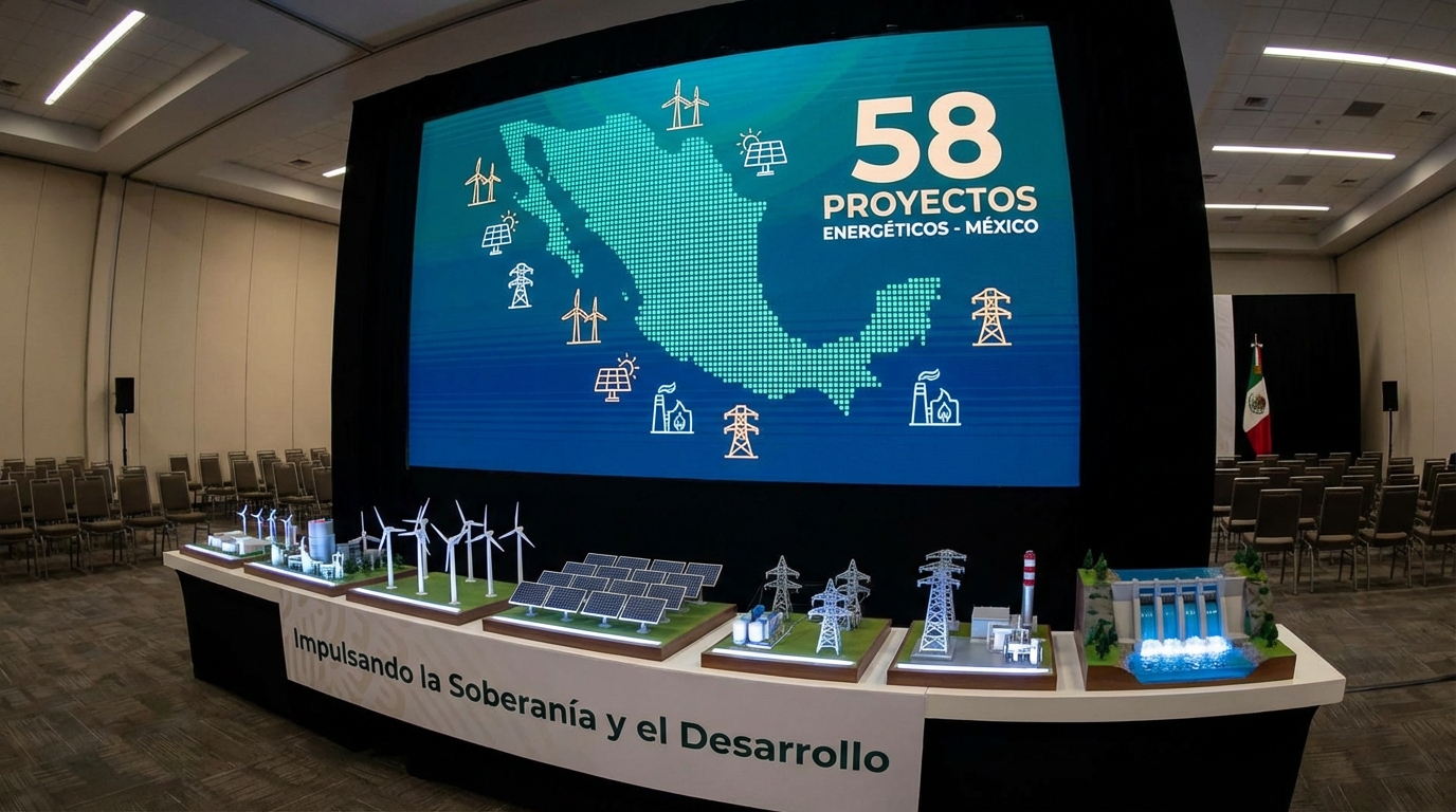 México presenta portafolio con 58 proyectos energéticos para atraer inversión