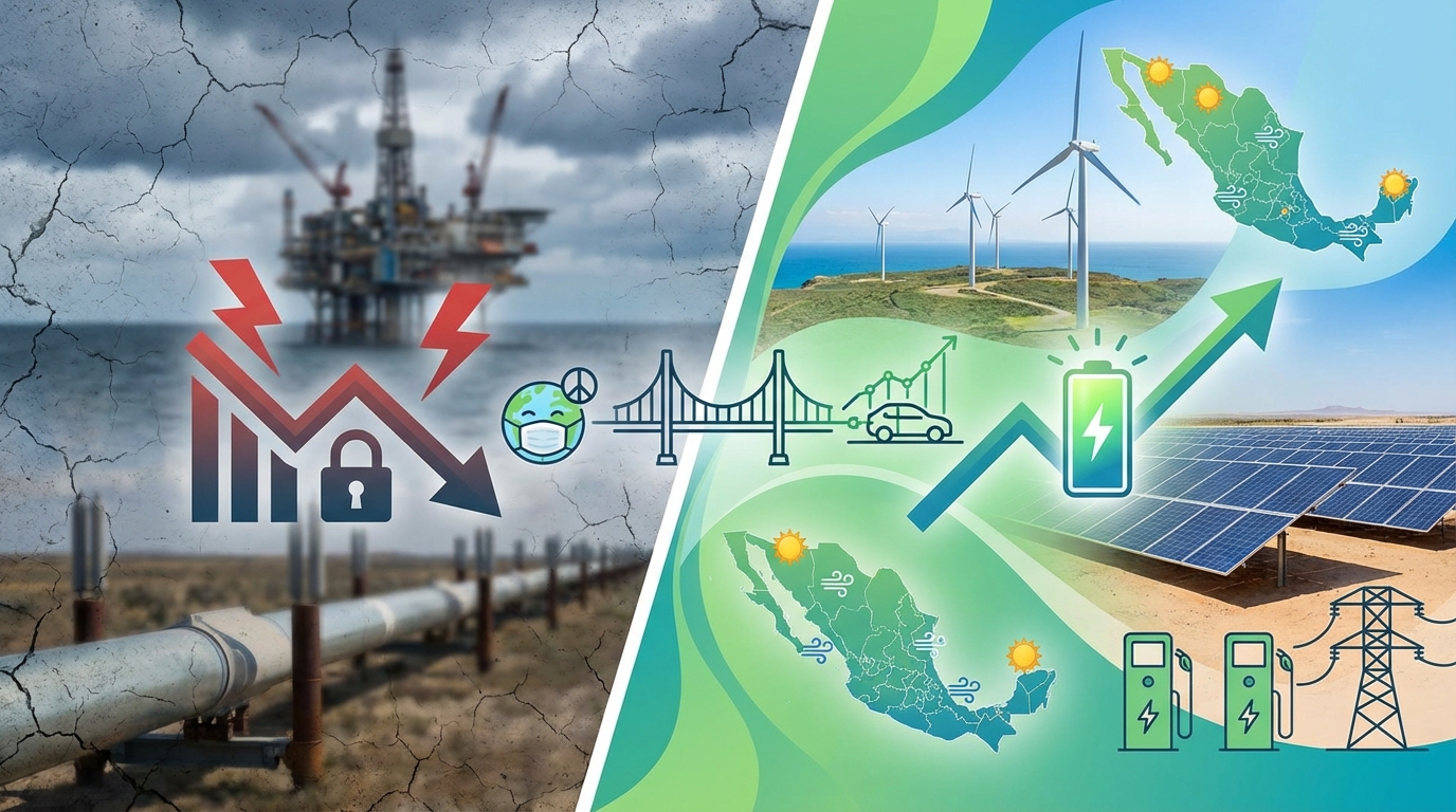 Doble shock en combustibles fósiles acelera transición eléctrica global y abre oportunidades renovables para México