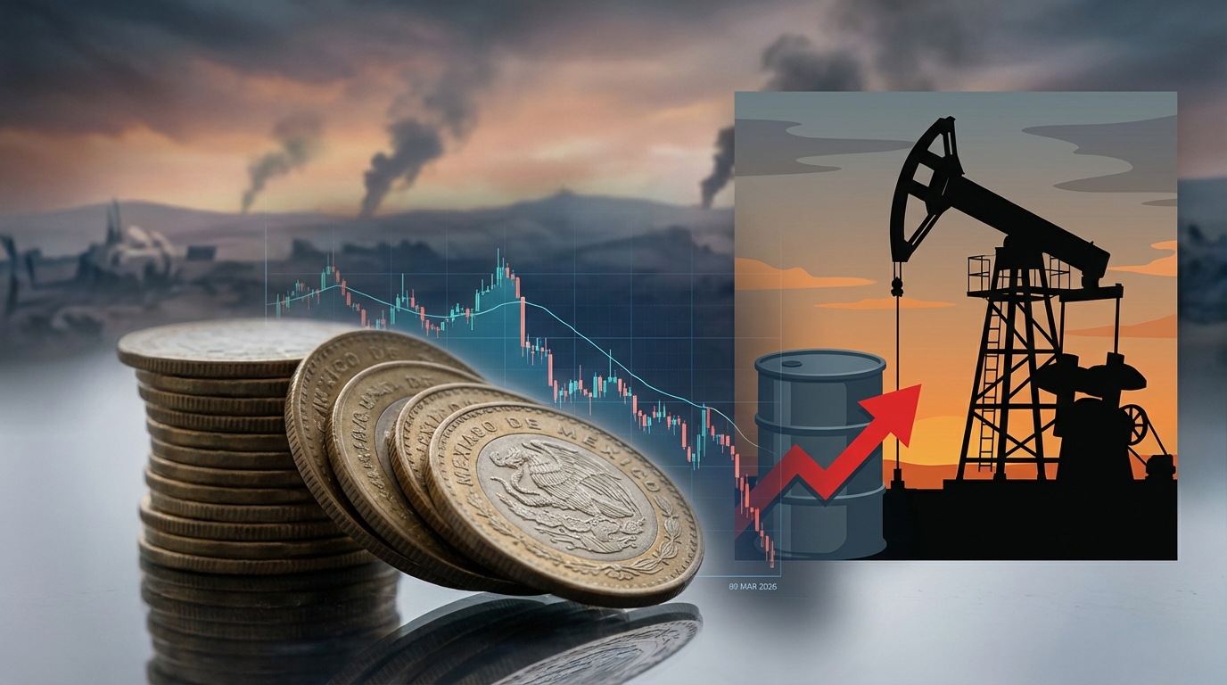 Peso mexicano se deprecia por tensiones en Irán y alza en precio del petróleo