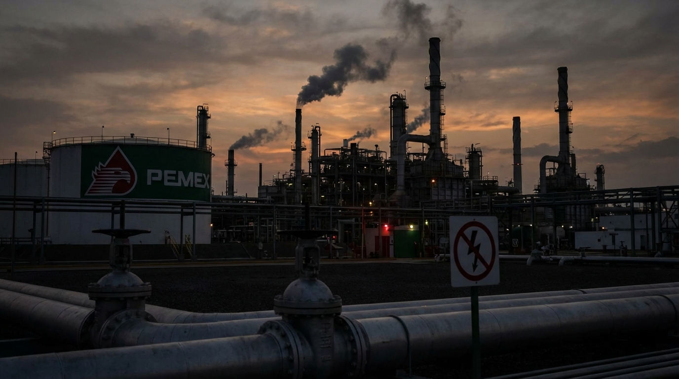 Pemex sufre apagón petroquímico que afecta producción clave en medio de recuperación energética