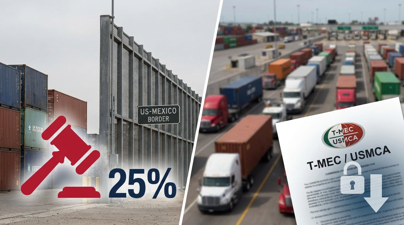 Trump amenaza con aranceles del 25% a México por control insuficiente de fentanilo y migración