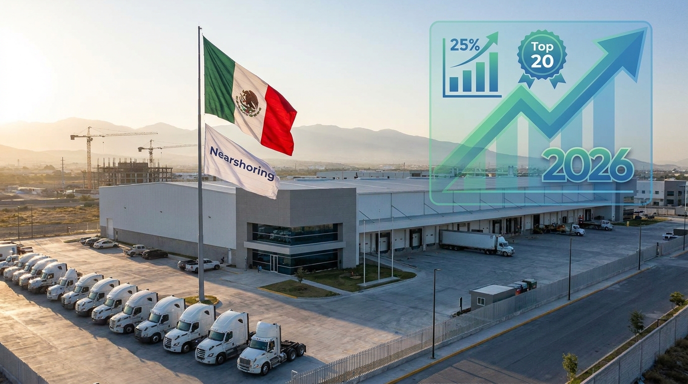 Nearshoring impulsa inversiones en México al top 20 global en primer trimestre de 2026