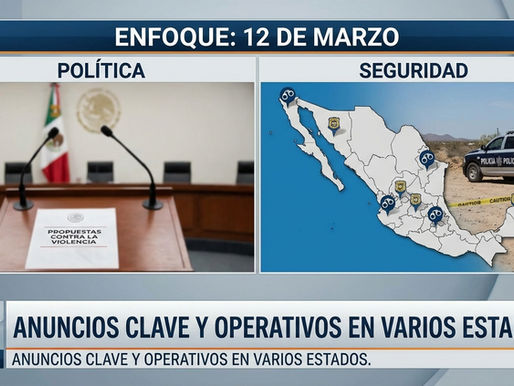 México concentra anuncios políticos y operativos de seguridad el 12 de marzo