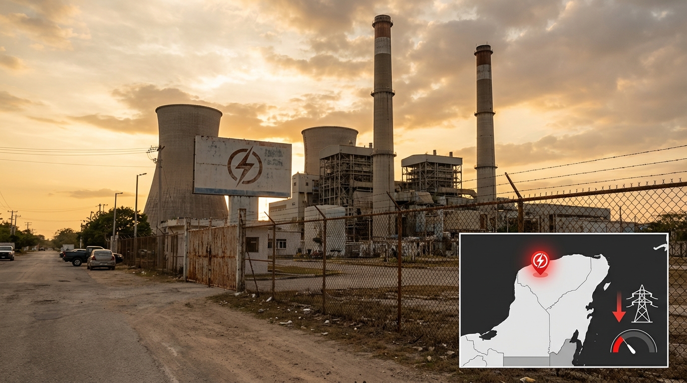 CFE paraliza 135 MW y agrava crisis eléctrica en Península de Yucatán